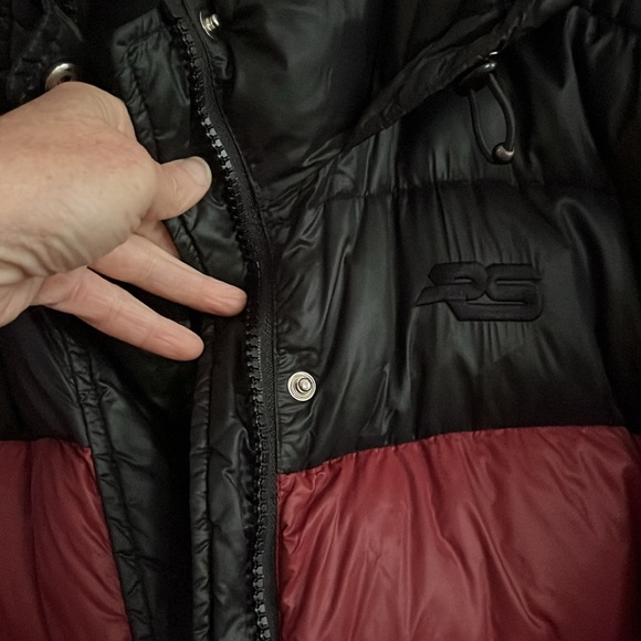 AMAZING Proenza Schouler Colorblock puffer Black Burgundy Red - size small - Picture 3 of 9